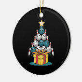 Funny Bowling Weihnachtsbaum Lichter Weihnachtsges Keramik Ornament (Links)