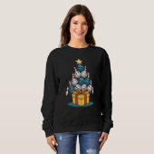 Funny Bowling Weihnachtsbaum Lichter Weihnachtsges Sweatshirt (Vorne ganz)
