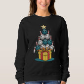 Funny Bowling Weihnachtsbaum Lichter Weihnachtsges Sweatshirt (Vorderseite)