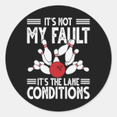 Funny Bowling Women Bowler Bowling Runder Aufkleber (Vorderseite)