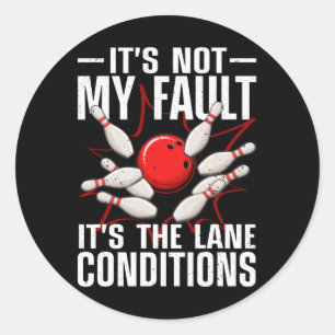 Funny Bowling Women Bowler Team Bowling La Runder Aufkleber