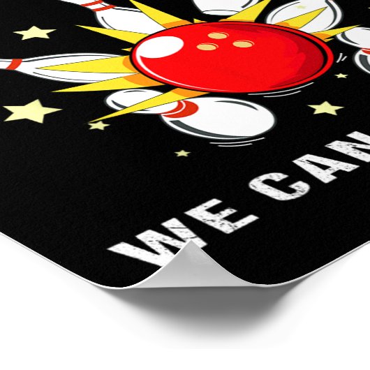 Funny Bowling Women Men Bowler Team Bowling Ta Poster (Ecke)