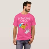 Funny Bowling Women Niedlich Bowling Chick Sports T-Shirt (Vorne ganz)