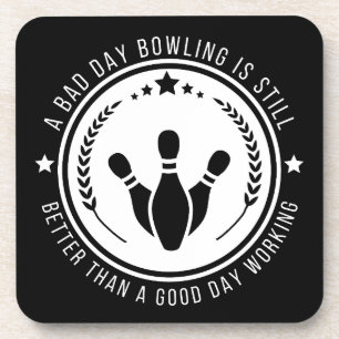 Funny Bowling Work Zitat Getränkeuntersetzer