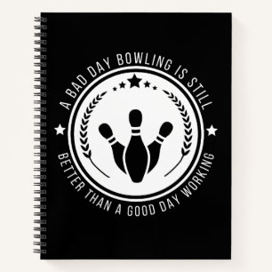 Funny Bowling Work Zitat Notizblock