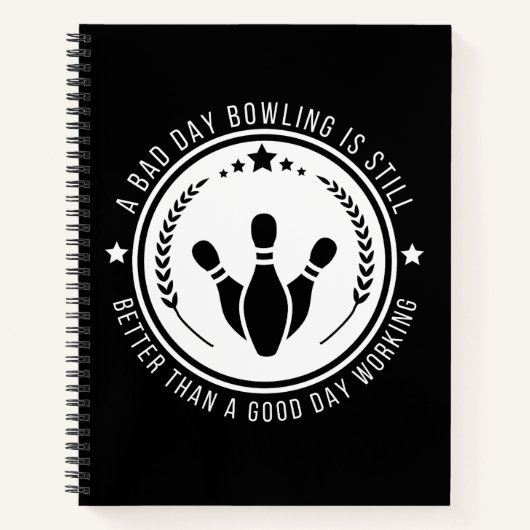 Funny Bowling Work Zitat Notizblock (Vorderseite)
