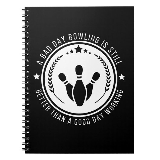 Funny Bowling Work Zitat Notizblock (Vorderseite)