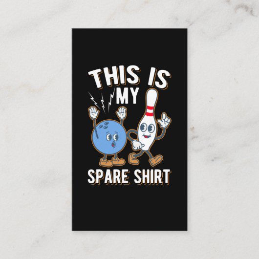 Funny Bowling Zitat Dies ist mein Erbe Visitenkarte (Vorderseite)