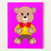 Funny Bowtie Bear auf Pink Planer (Rückseite)