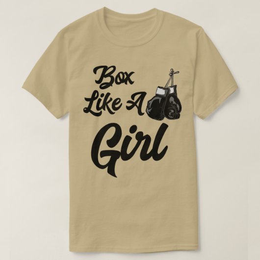 Funny Box like a Girl Boxing Gloves T-Shirt (Design vorne)