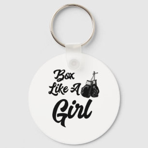 Funny Box like a Girl T Shirt T Shirt Boxhandschuh Schlüsselanhänger