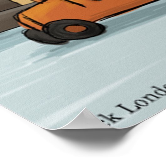 Funny Box Turtle Glossen Poster (Ecke)