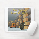 Funny Box Turtles bei der Arbeit Mousepad (Mit Mouse)