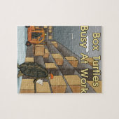 Funny Box Turtles bei der Arbeit Puzzle (Horizontal)