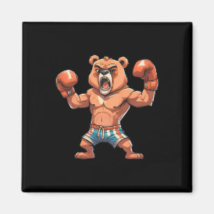 Funny Boxer Bären Boxing Spieler Turnier Geschenk  Magnet