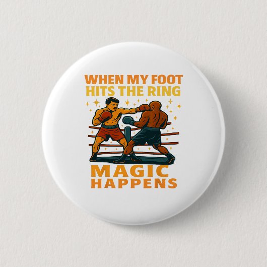 Funny Boxer Boxing Fighter Sarcastic Spaß Gips F Button (Vorderseite)