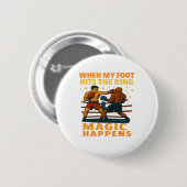 Funny Boxer Boxing Fighter Sarcastic Spaß Gips F Button (Vorne & Hinten)