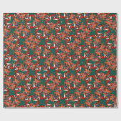 Funny Boxer Breed Weihnachtsmuster Geschenkpapier (Flach)