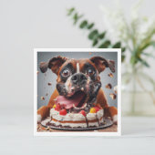 Funny Boxer card, Boxer Birthday Einladung (Stehend Vorderseite)