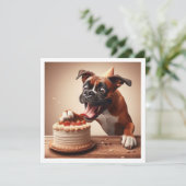 Funny Boxer card, Boxer Birthday Einladung (Stehend Vorderseite)