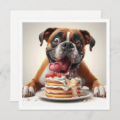 Funny Boxer card, Boxer Birthday Einladung (Vorne/Hinten)