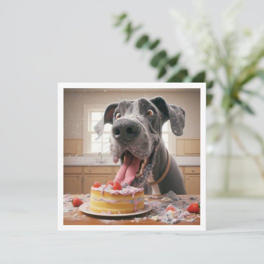 Funny Boxer card, Boxer Birthday Einladung (Stehend Vorderseite)