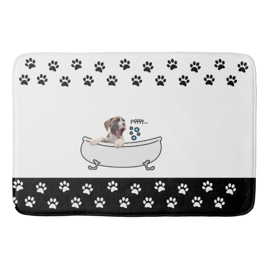 Funny Boxer Dog Badematte (Vorderseite)