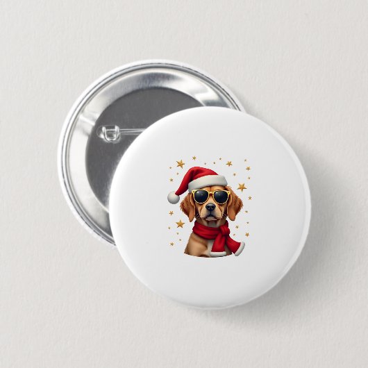 Funny Boxer Dog Christmas Lights Xmas Outfit Pajam Button (Vorne & Hinten)