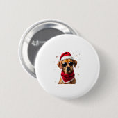 Funny Boxer Dog Christmas Lights Xmas Outfit Pajam Button (Vorne & Hinten)