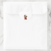 Funny Boxer Dog Christmas Lights Xmas Outfit Pajam Herz-Aufkleber (Tasche)