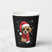Funny Boxer Dog Christmas Lights Xmas Outfit Pajam Pappbecher (Vorderseite)