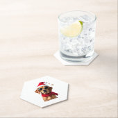 Funny Boxer Dog Christmas Lights Xmas Outfit Pajam Untersetzer (Vor Ort)