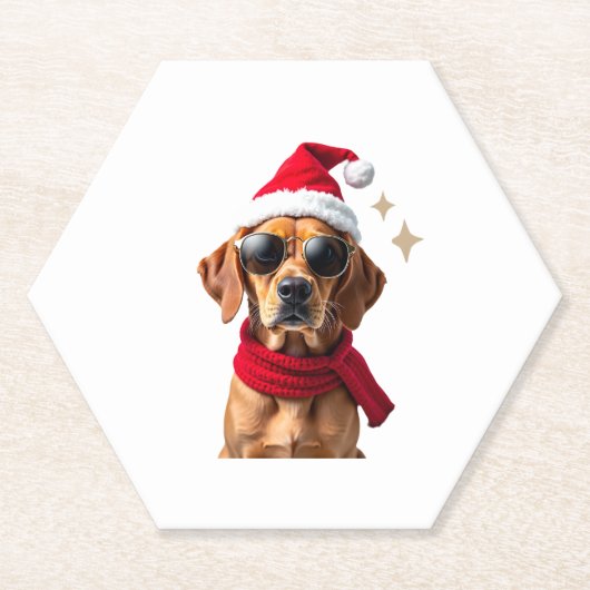 Funny Boxer Dog Christmas Lights Xmas Outfit Pajam Untersetzer (Vorderseite)