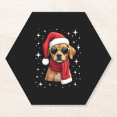 Funny Boxer Dog Christmas Lights Xmas Outfit Pajam Untersetzer (Vorderseite)