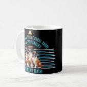 Funny Boxer Dog Drool Warnung Kaffeetasse (Vorderseite Links)