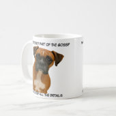 Funny Boxer Dog nicht in der Klatsche, aber brauch Kaffeetasse (Vorderseite Links)