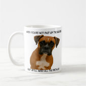 Funny Boxer Dog nicht in der Klatsche, aber brauch Kaffeetasse (Links)