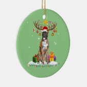 Funny Boxer Dog Weihnachtsfest T-Shirt ReindeWeihn Keramik Ornament (Rechts)