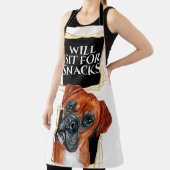 Funny Boxer Hund für Snacks Aquarellkunst Schürze (InSitu)
