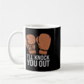 Funny Boxer klopfen Sie aus Boxhandschuhen ich wei Kaffeetasse (Links)