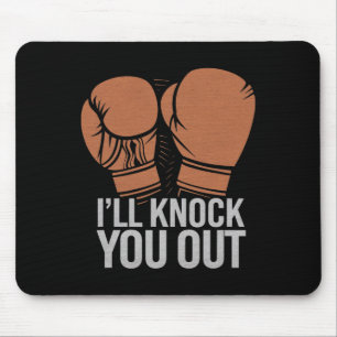 Funny Boxer klopfen Sie aus Boxhandschuhen ich wei Mousepad