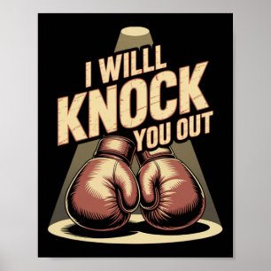 Funny Boxer klopfen Sie aus Boxhandschuhen ich wei Poster