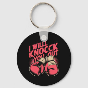 Funny Boxer klopfen Sie aus Boxhandschuhen ich wei Schlüsselanhänger