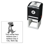 Funny Boxer Mix Puppy Self Inking Address Briefmar Permastempel (Beispiel)