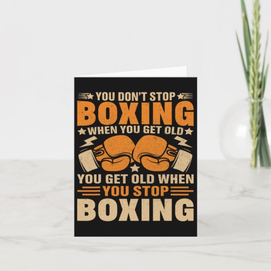 Funny Boxer Player Old School Boxing Youth Trainer Karte (Vorderseite)