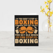 Funny Boxer Player Old School Boxing Youth Trainer Karte (Gelbe Blume)