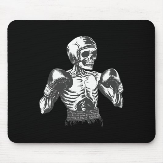 Funny Boxer Skelett mit Boxhandschuhen Kämpfen K Mousepad (Vorne)