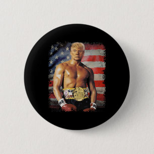 Funny Boxer Trump Trump Rocky Meme Button