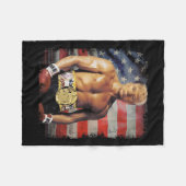 Funny Boxer Trump Trump Rocky Meme Fleecedecke (Vorderseite (Horizontal))