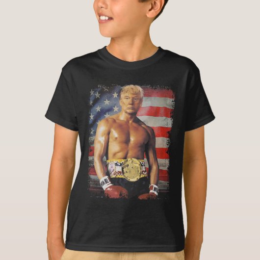 Funny Boxer Trump Trump Rocky Meme T-Shirt (Vorderseite)